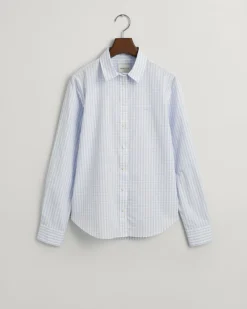 Gant Blusen*Regular Fit Popeline Bluse mit Vichy-Karo Light Blue