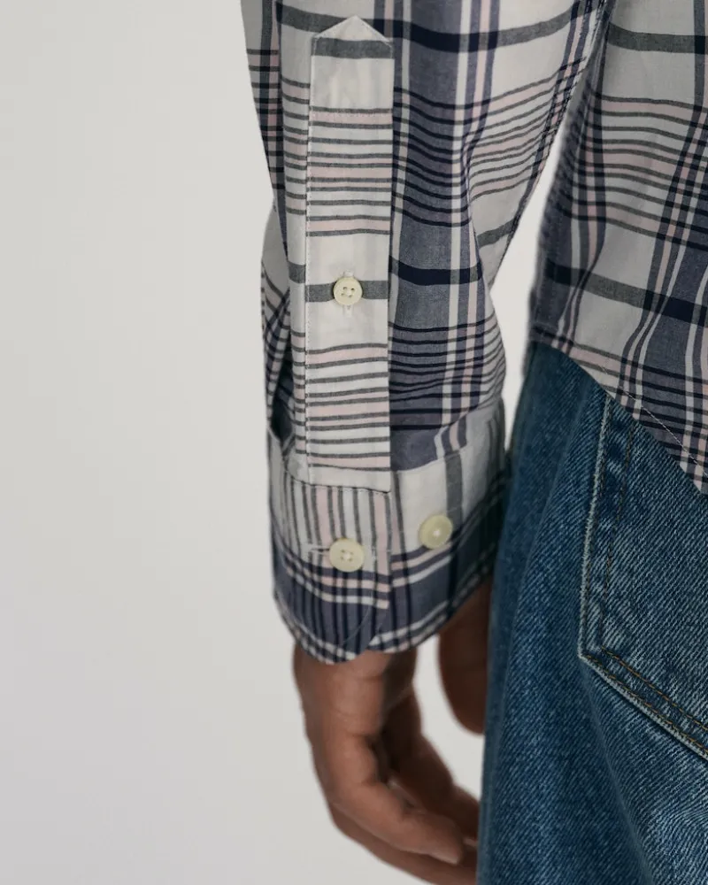 Gant Hemden|Big Boys*Regular Fit Popeline Karohemd eggshell