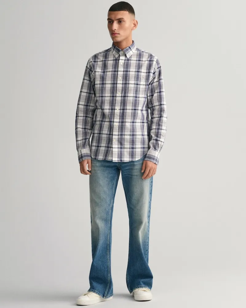 Gant Hemden|Big Boys*Regular Fit Popeline Karohemd eggshell