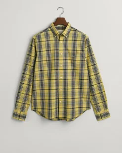 Gant Hemden|Big Boys*Regular Fit Popeline Karohemd parchment yellow