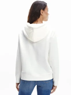 Tommy Hilfiger Pullover & Sweatshirts*REGULAR FLOCK HOODIE ecru