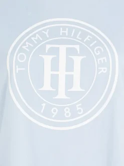 Tommy Hilfiger Shirts*REGULAR TH CIRCLE OPEN-NK TEE SS breezy blue