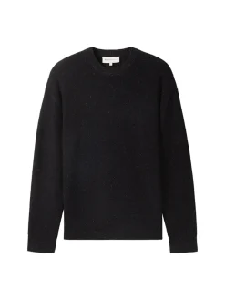 Tom Tailor Denim Pullover & Sweatshirts*Relaxed Fit Pullover aus Baumwolle black multicolor neps