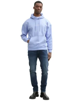 Tom Tailor Denim Pullover & Sweatshirts*Relaxed Hoodie Sweatshirt mit Logo-Print brunnera blue
