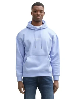 Tom Tailor Denim Pullover & Sweatshirts*Relaxed Hoodie Sweatshirt mit Logo-Print brunnera blue