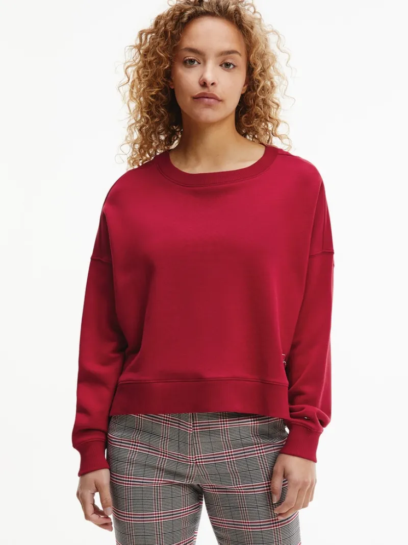 Tommy Hilfiger Pullover & Sweatshirts*RELAXED SCRIPT OPEN-NK raspberry juice