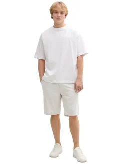 Tom Tailor Denim Shorts*Relaxed Shorts mit Leinenanteil beige abbey stone chambray