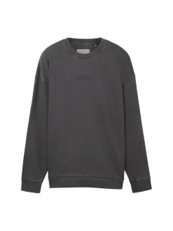 Tom Tailor Denim Pullover & Sweatshirts*Relaxed Sweatshirt Washed Black