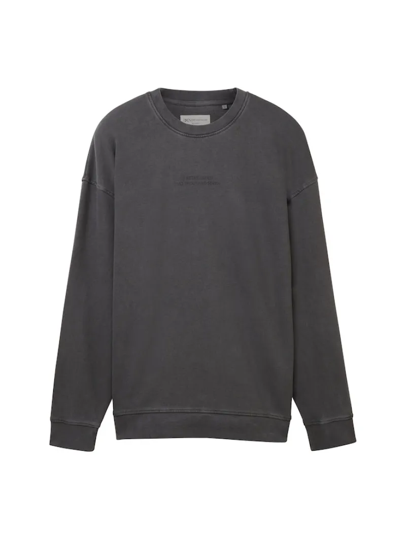 Tom Tailor Denim Pullover & Sweatshirts*Relaxed Sweatshirt Washed Black
