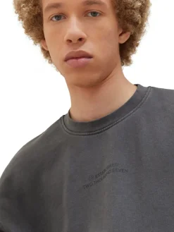 Tom Tailor Denim Pullover & Sweatshirts*Relaxed Sweatshirt Washed Black