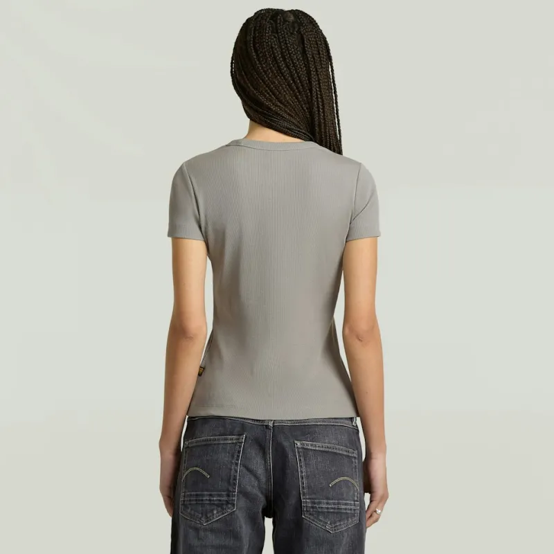 G-star Raw Shirts*Rib cap sleeve wmn wild dove