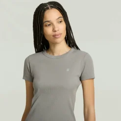 G-star Raw Shirts*Rib cap sleeve wmn wild dove