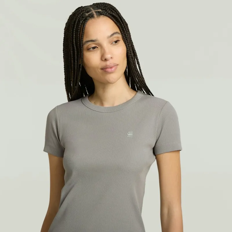 G-star Raw Shirts*Rib cap sleeve wmn wild dove