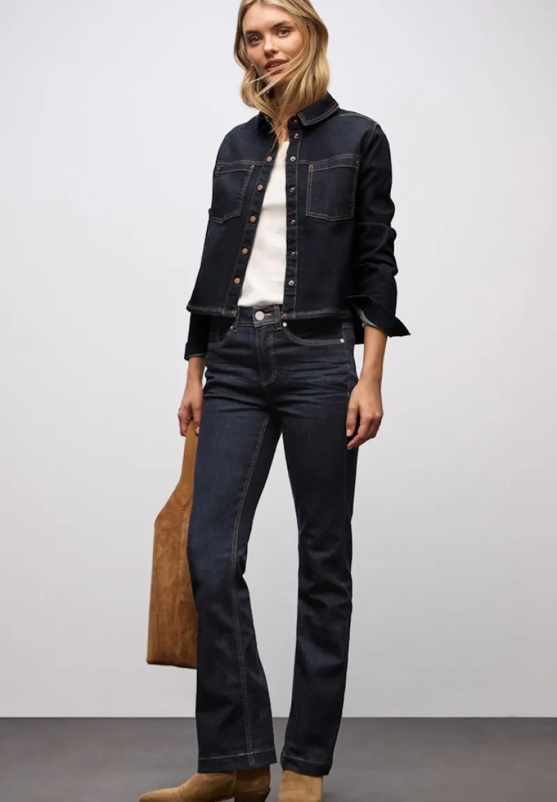 Street One Jeans*Rinsed Bootcut Jeans rinsed dark blue