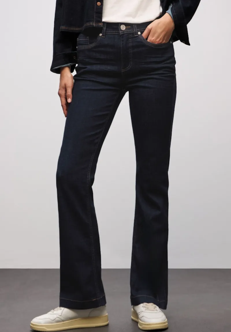 Street One Jeans*Rinsed Bootcut Jeans rinsed dark blue