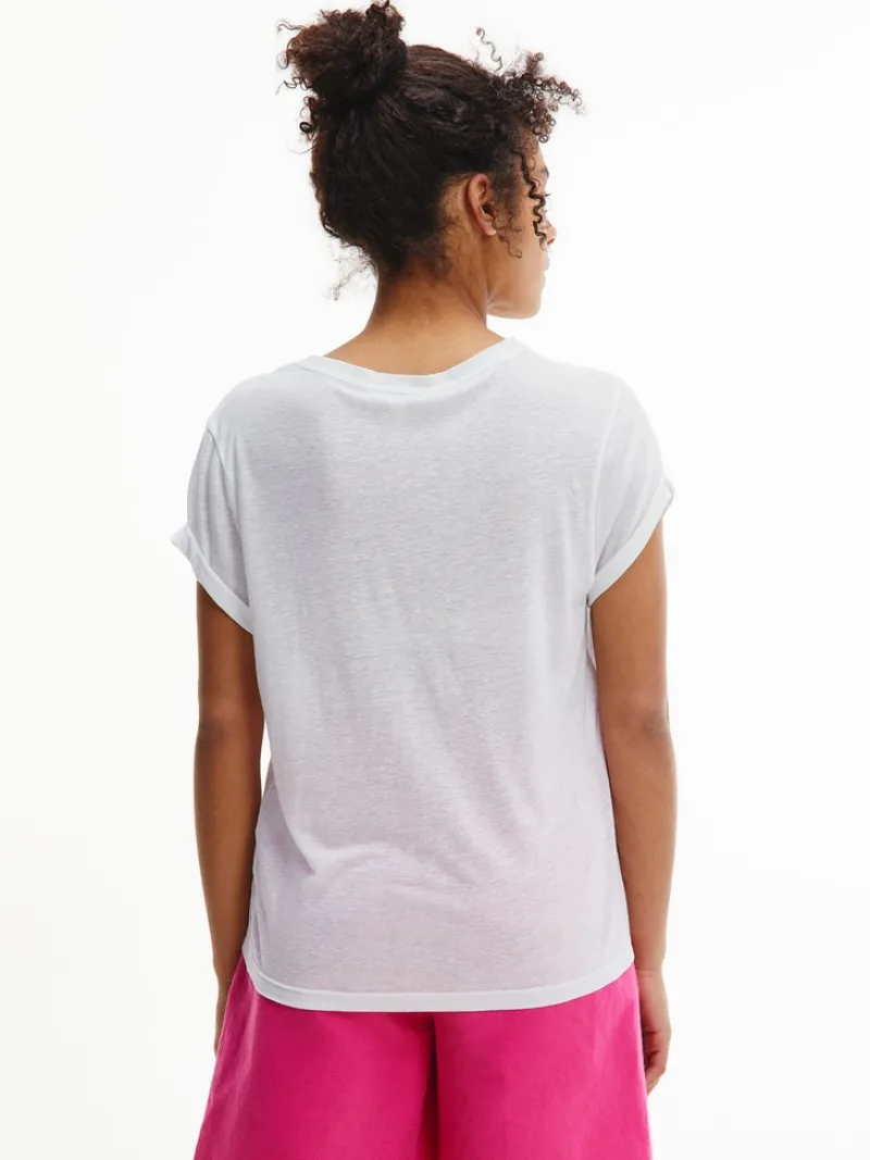 Tommy Hilfiger Shirts*RLX LINEN LYOCELL C-NK TOP SS white