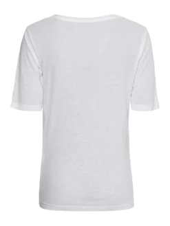 Tommy Hilfiger Shirts*RLX LINEN LYOCELL SCOOP-NK TOP white