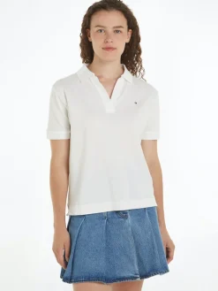 Tommy Hilfiger Shirts*RLX OPEN PLACKET LYOCELL POLO SS ecru