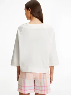 Tommy Hilfiger Pullover & Sweatshirts*RLX SLUB TERRY OPEN-NK SWTSHIRT ecru