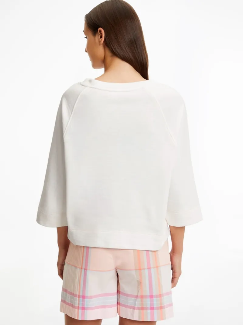 Tommy Hilfiger Pullover & Sweatshirts*RLX SLUB TERRY OPEN-NK SWTSHIRT ecru