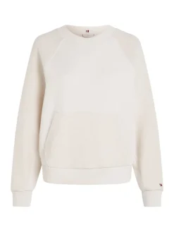 Tommy Hilfiger Pullover & Sweatshirts*RLX TEXTURE PATCH RAGLAN SWTSHRT weathered white