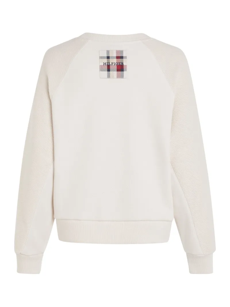 Tommy Hilfiger Pullover & Sweatshirts*RLX TEXTURE PATCH RAGLAN SWTSHRT weathered white