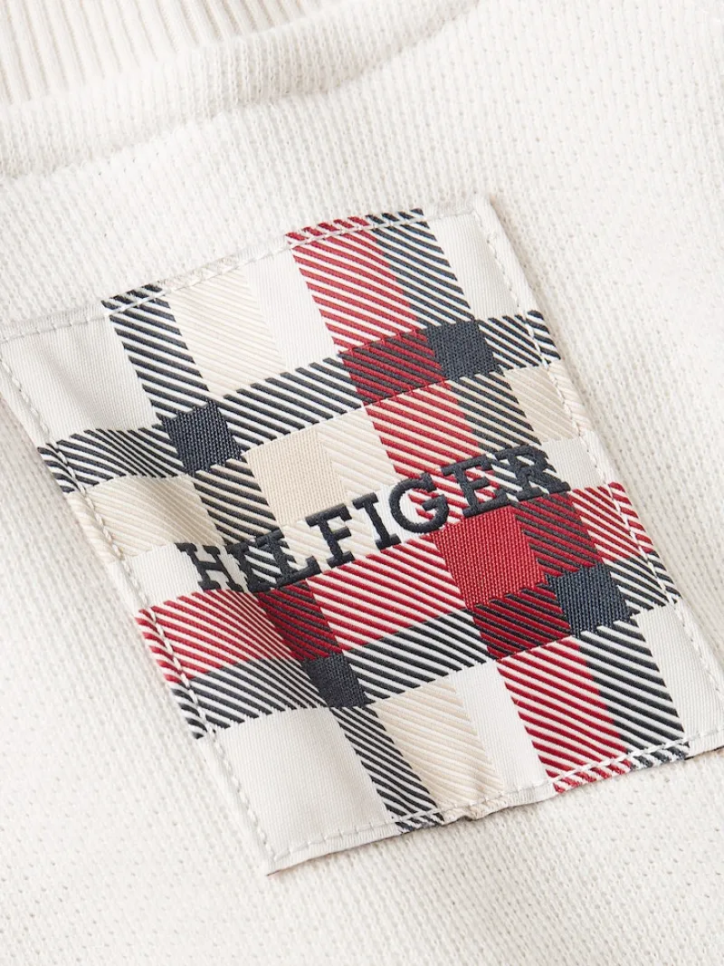 Tommy Hilfiger Pullover & Sweatshirts*RLX TEXTURE PATCH RAGLAN SWTSHRT weathered white