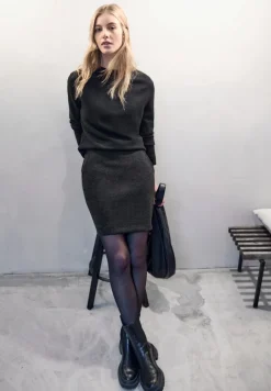 STREET ONE STUDIO Röcke*Rock in Wolloptik anthracite melange