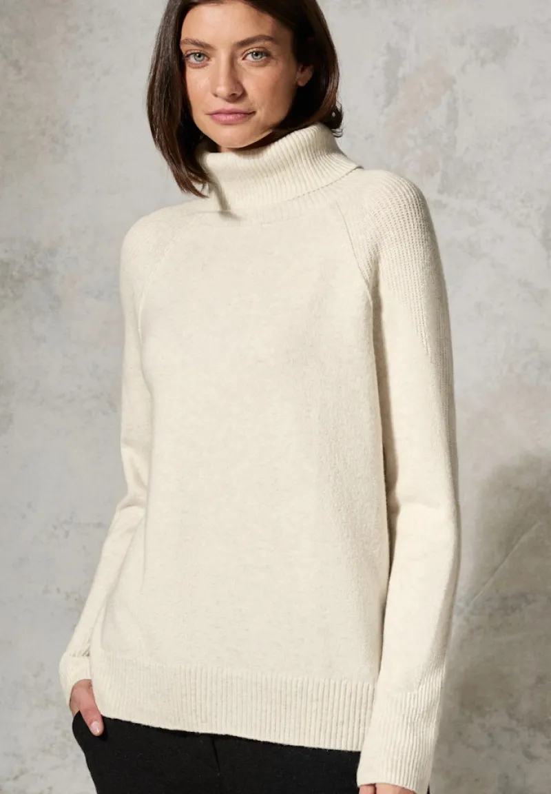 Cecil Pullover & Sweatshirts*Rollkragenpullover birch white melange