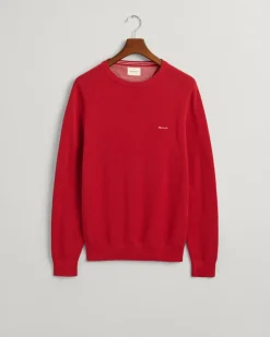 Gant Pullover & Sweatshirts|Big Boys*Rundhalspullover aus Baumwoll-Piqué ruby red