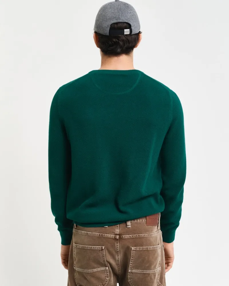 Gant Pullover & Sweatshirts|Big Boys*Rundhalspullover aus Baumwoll-Piqué deep forest green