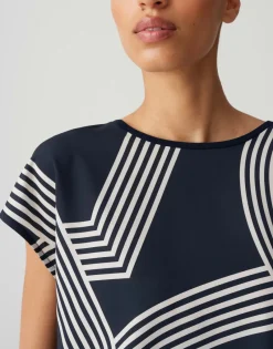 Opus Shirts*Sabethi print coal blue