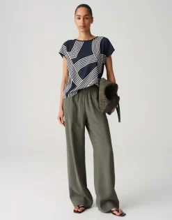 Opus Shirts*Sabethi print coal blue