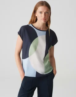 Opus Shirts*Saloma print coal blue