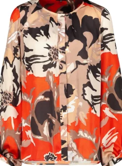 Monari Blusen*Satin Bluse geblümt lava gemustert
