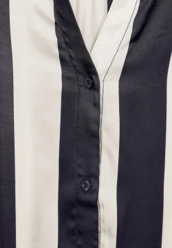 Street One Blusen*Satin Streifenbluse lucid white