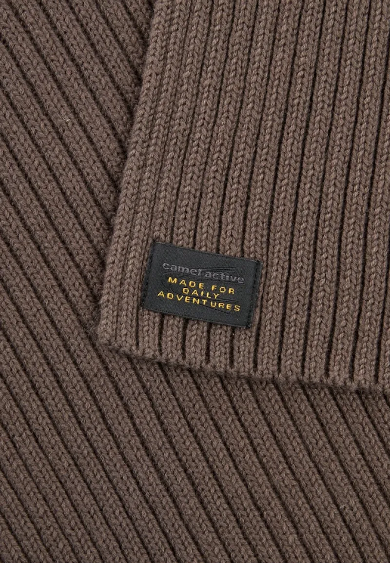 Camel Active Accessoires*Schal aus Baumwoll-Mix dark brown