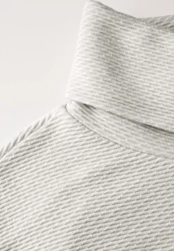 Street One Pullover & Sweatshirts*Schalkragen Strukturshirt heather grey