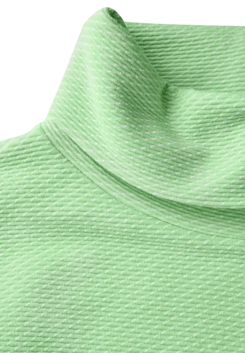 Street One Pullover & Sweatshirts*Schalkragen Strukturshirt gleam green