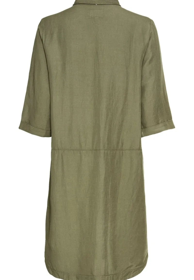 Camel Active Kleider*Schlupfkleid mit Hemdkragen olive
