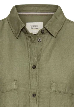 Camel Active Kleider*Schlupfkleid mit Hemdkragen olive