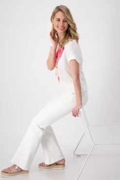 Monari Shirts*Schmetterling Blusenshirt off-white