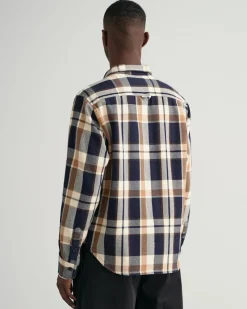 Gant Hemden|Big Boys*Schwere Twill-Hemdjacke mit Karomuster vintage cream