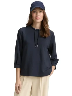 Tom Tailor Shirts*Scuba Langarmshirt mit Kordelzug lunar eclipse