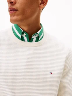 Tommy Hilfiger Pullover & Sweatshirts*SEASONAL STRUCTURE CNECK ivory petal