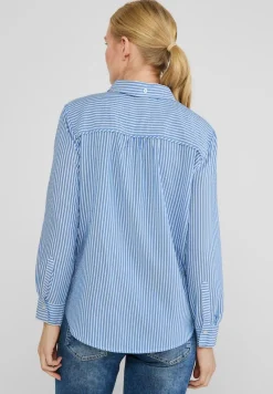 Street One Blusen*Seersucker Bluse original blue