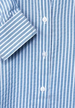 Street One Blusen*Seersucker Bluse original blue