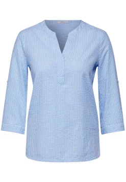 Cecil Blusen*Seersucker Bluse soda blouse blue