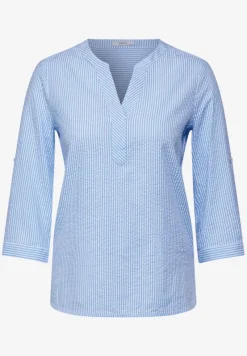 Cecil Blusen*Seersucker Bluse soda blouse blue