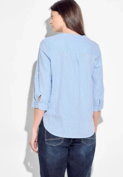 Cecil Blusen*Seersucker Bluse soda blouse blue